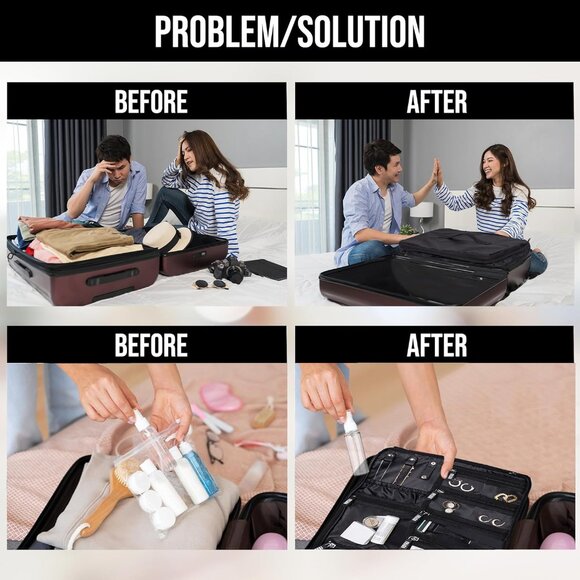 Hanging Suitcase Organizer, Carry on Closet Suitcase, Hanging Luggage Organizer - Picture 2 of 6